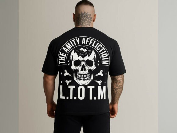 Amity Skull Graphic Streetwear T-Shirt: The Edgy Urban Staple