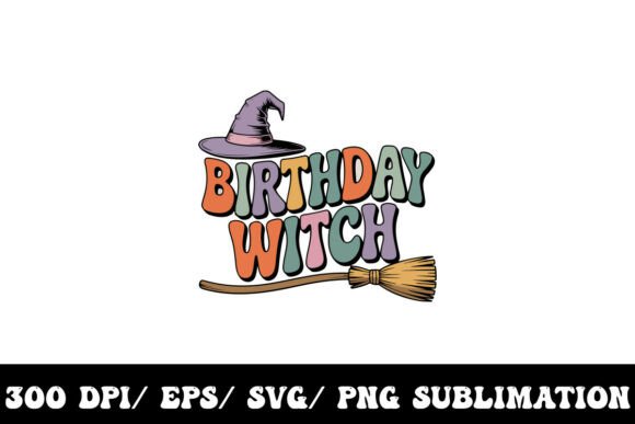 Birthday Witch Halloween Graphic: Your Spooky-Cute Design Solution