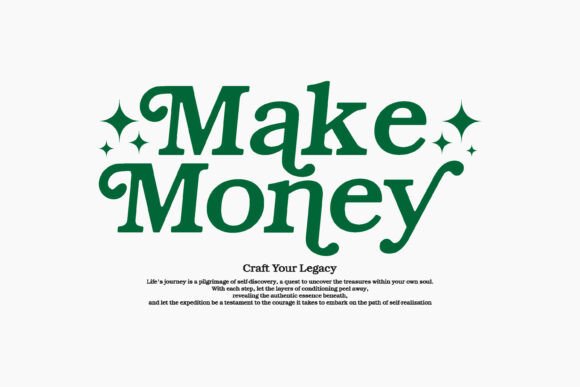 Elevate Your Brand with the Make Money Typography Badge Graphic