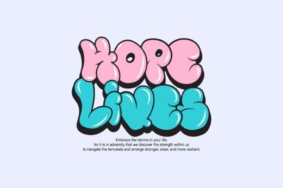 Hope Bubble Typography Graphic: The Playful Font Your Brand Needs