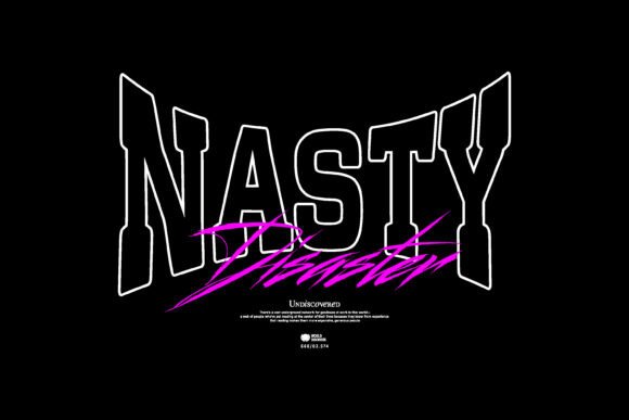Nasty Bold Typography Graphic Tee: Make a Statement