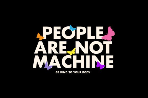 People Machine Typography Graphic Tee: Bold Type for Real Projects