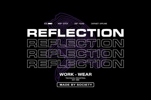 Reflection Typography Badge Graphic: A Designer's Asset