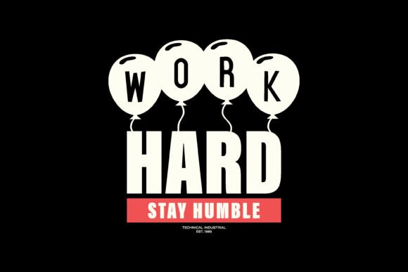 Work Hard Typography Badge Graphic: A Bold Asset for Modern Creators